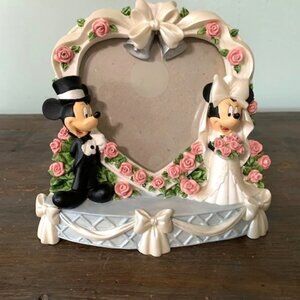 Disney's Minnie And Mickey Wedding Photo Picture Frame